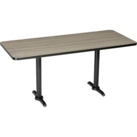 NATIONAL PUBLIC SEATING Interion® Counter Height Restaurant Table, 72"L x 30"W, Charcoal 695801CL